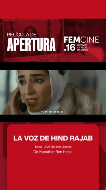 🎬🎬✨ PELÍCULA INAUGURAL | FEMCINE 16 📽️
La apertura de FEMCINE 16 estará marcada por La voz de Hind Rajab, la nueva película de Kaouther Ben Hania.

Basada en hechos ocurridos el 29 de enero de 2024, la película reconstruye la llamada de emergencia de una niña de seis años atrapada en un automóvil bajo fuego en Gaza, mientras voluntarios de la Media Luna Roja intentan llegar hasta ella.

📍¿Dónde verla? 👀👇🏻

Sábado 09 de mayo | 20:00 hrs | Cineteca Nacional | Entrada Liberada 

Una obra profundamente conmovedora que tuvo un destacado paso por el Venice Film Festival, donde fue reconocida internacionalmente por su poderosa mirada sobre la memoria y la urgencia humanitaria.

👉🏻 Descubre la película inaugural de FEMCINE 16, del 5 al 10 de mayo.

#FEMCINE16 #PelículaInaugural #LaVozDeHindRajab #CineHechoPorMujeres
