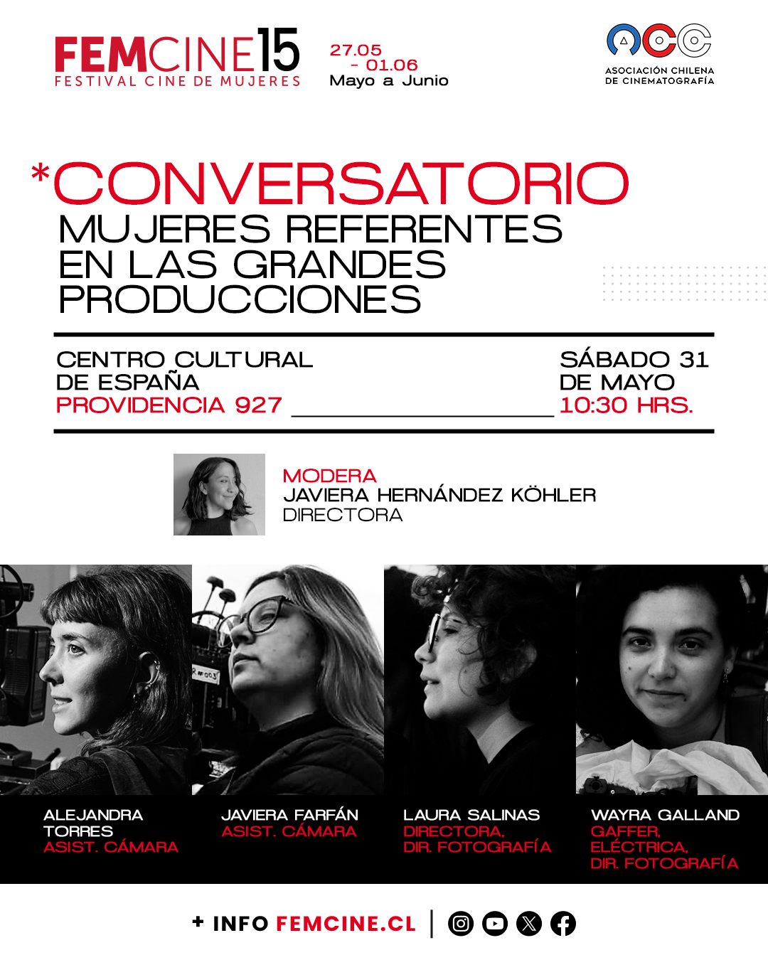 Actividades: masterclass, taller y conversatorio